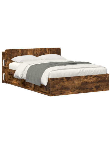 Testata del letto Rovere Fumo Legno ingegnerizzato