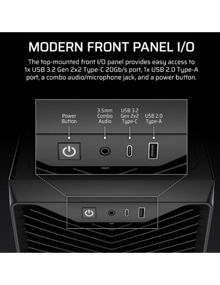3200D RS MID-TOWER CASE, BLACK