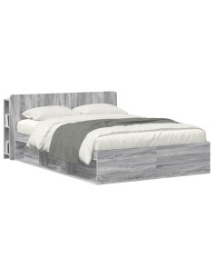 Testata del letto Grigio Sonoma Legno ingegnerizzato 2