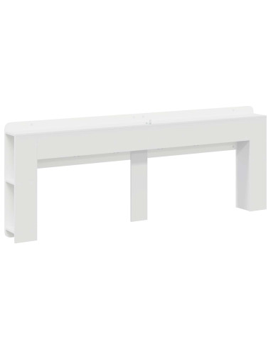 Testata del letto Bianco Lucido Legno ingegnerizzato