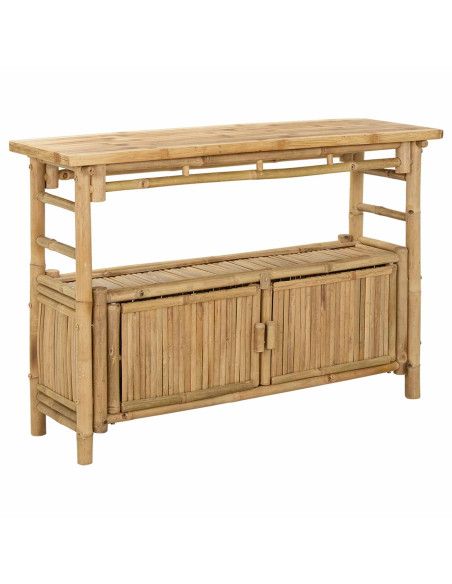 Tavolo consolle con lo scaffale Naturale 110 x 35 x 75 cm Bambù