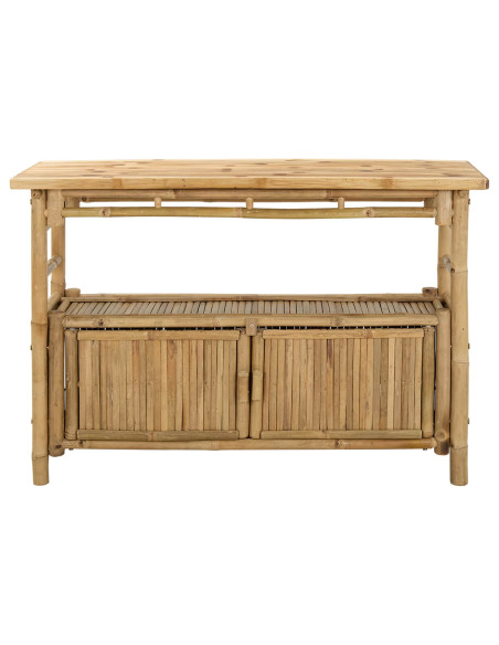 Tavolo consolle con lo scaffale Naturale 110 x 35 x 75 cm Bambù