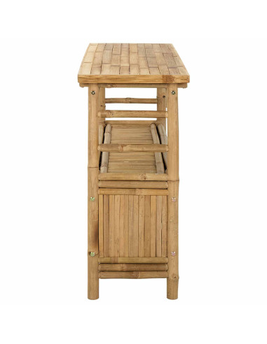 Tavolo consolle con lo scaffale Naturale 110 x 35 x 75 cm Bambù