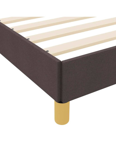 Letto a molle con materasso Marrone Scuro 120 x 200 cm Tessuto