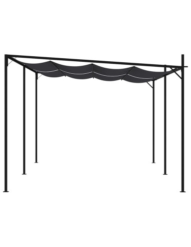 Gazebo con Tetto Retrattile 600x300x233 cm Antracite