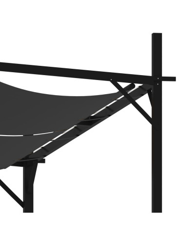 Gazebo con Tetto Retrattile 600x300x233 cm Antracite