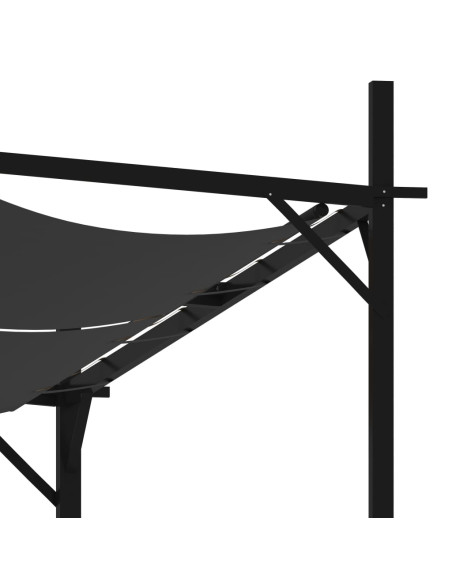 Gazebo con Tetto Retrattile 600x300x233 cm Antracite
