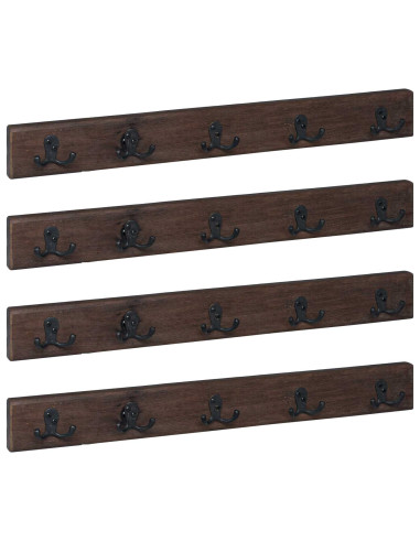 Gruccia Marrone 60 x 7 x 8 cm Legno Recuperato Massello