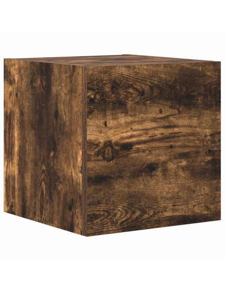 Set Mobili Porta TV 10 pz Rovere Fumo in Legno Multistrato