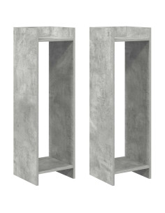Supporto per piante 2 pcs Grigio Cemento 30 x 30 x 100 cm 2