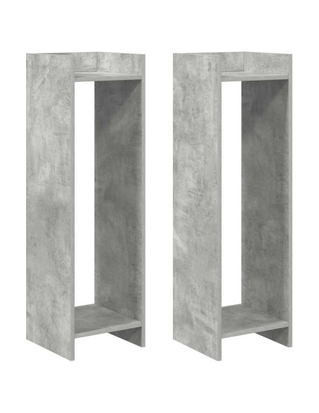 Supporto per piante 2 pcs Grigio Cemento 30 x 30 x 100 cm