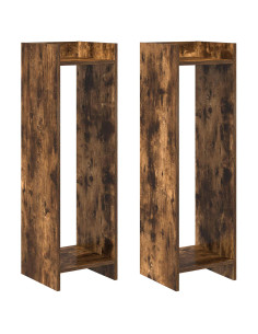 Supporto per piante 2 pcs Quercia Affumicata 30 x 30 x 100 cm 2
