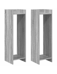 Supporto per piante 2 pcs Sonoma grigia 30 x 30 x 100 cm 2