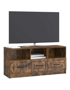 Mobile TV Rovere Fumo 102 x 34,5 x 47 cm Legno ingegnerizzato 2