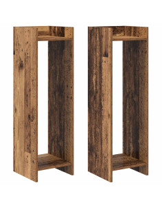 Supporto per piante 2 pcs Legno vecchio 30 x 30 x 100 cm 2