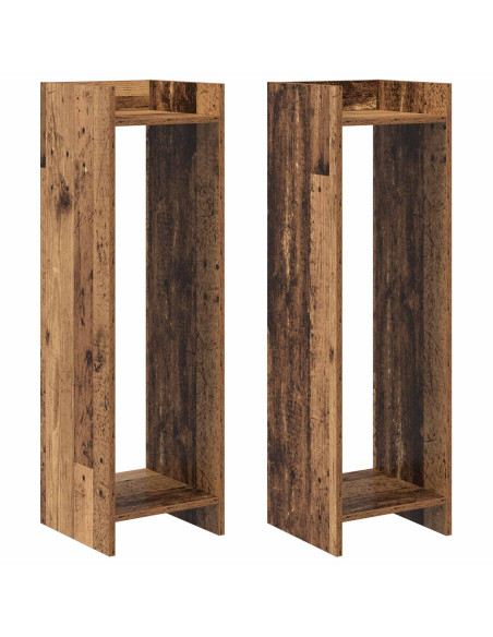 Supporto per piante 2 pcs Legno vecchio 30 x 30 x 100 cm