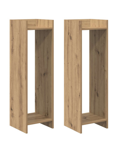 Supporto per piante 2 pcs Rovere Artigianale 30 x 30 x 100 cm