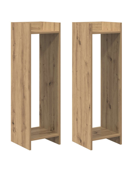 Supporto per piante 2 pcs Rovere Artigianale 30 x 30 x 100 cm