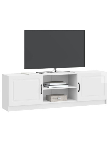 Mobile TV Bianco Lucido 150 x 31 x 47 cm Legno ingegnerizzato