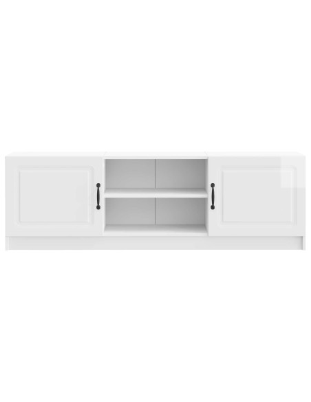 Mobile TV Bianco Lucido 150 x 31 x 47 cm Legno ingegnerizzato
