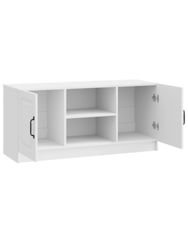 Mobile TV Bianco Lucido 102 x 34,5 x 47 cm Legno ingegnerizzato