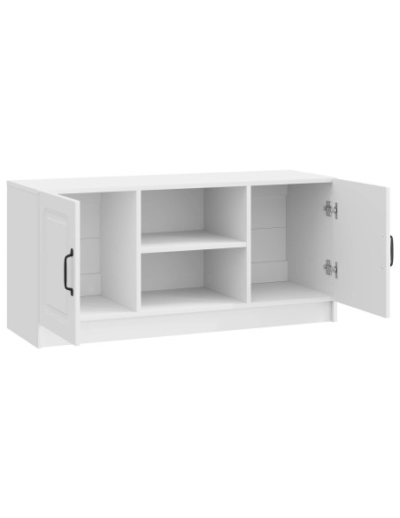 Mobile TV Bianco Lucido 102 x 34,5 x 47 cm Legno ingegnerizzato