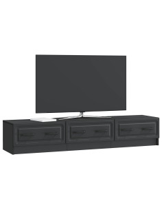 Mobile TV Nero 147 x 34,5 x 27 cm Legno ingegnerizzato 2