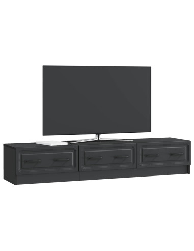 Mobile TV Nero 147 x 34,5 x 27 cm Legno ingegnerizzato