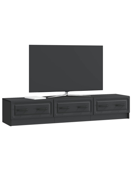 Mobile TV Nero 147 x 34,5 x 27 cm Legno ingegnerizzato