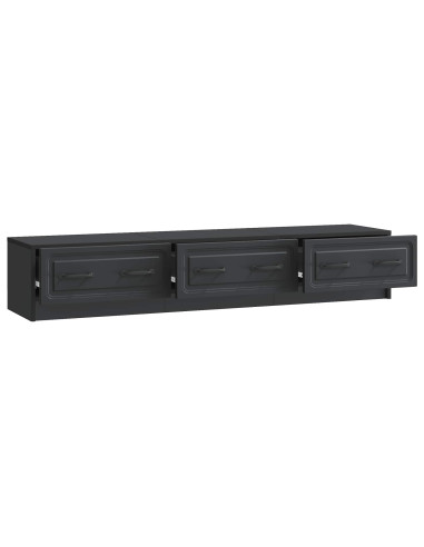 Mobile TV Nero 147 x 34,5 x 27 cm Legno ingegnerizzato