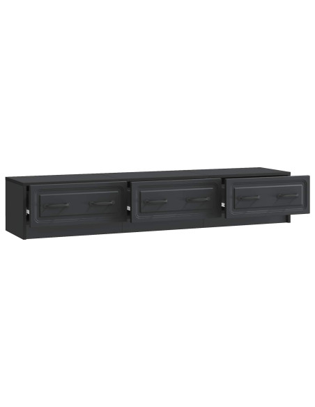 Mobile TV Nero 147 x 34,5 x 27 cm Legno ingegnerizzato