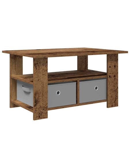 Tavolino da salotto con cassetto Legno vecchio 77 x 55 x 42 cm