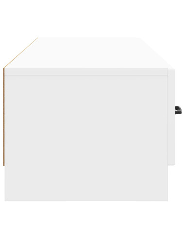 Mobile TV Bianco Lucido 147 x 34,5 x 27 cm Legno ingegnerizzato