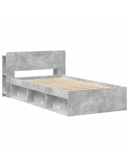 Telaio del letto con storage Grigio Cemento 100 x 200 cm