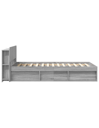 Telaio del letto con storage Sonoma grigio 100 x 200 cm