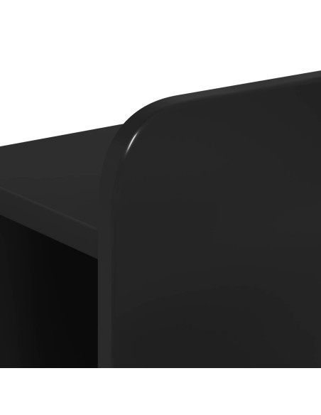 Telaio del letto con storage con testiera Nero 90 x 200 cm