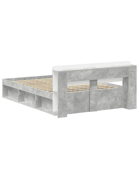 Telaio del letto con storage Grigio Cemento 140 x 190 cm