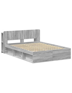 Telaio del letto con storage Sonoma grigio 140 x 190 cm 2