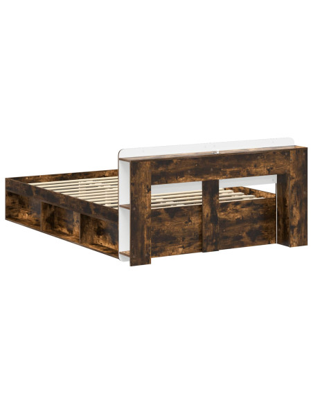Telaio del letto con storage Rovere Fumo 140 x 190 cm