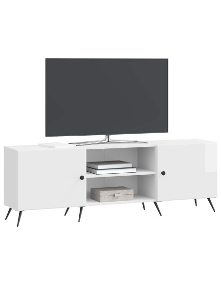 Mobile TV Bianco Lucido 150 x 31 x 50 cm Legno ingegnerizzato