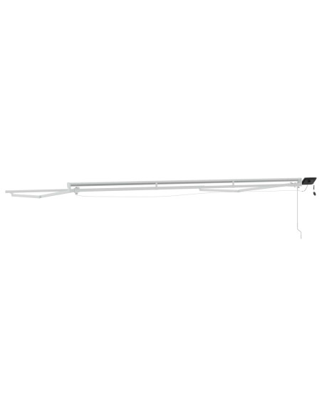 Cornice per Tenda Manuale con LED Bianco 4,5 × 3,5 m Alluminio