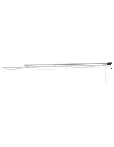 Cornice per Tenda Manuale con LED Bianco 5 × 3,5 m Alluminio