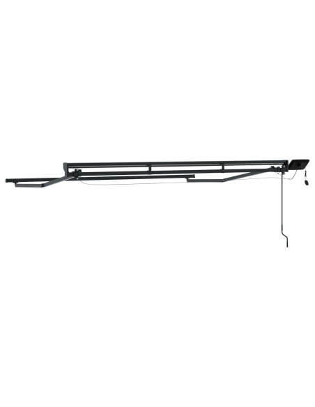 Cornice per Tenda Manuale con LED Antracite 2,5 x 2 m Alluminio