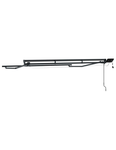 Cornice per Tenda Manuale con LED Antracite 3,5 x 2,5 m