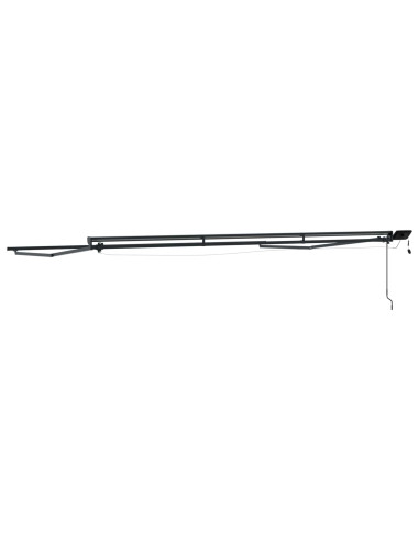 Cornice per Tenda Manuale con LED Antracite 4 × 3,5 m Alluminio