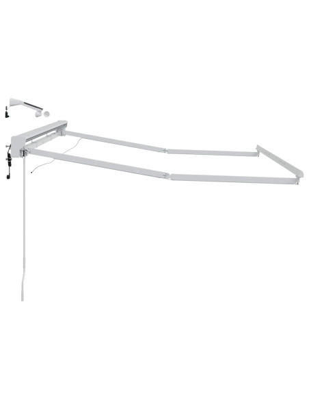 Telaio tenda elettrica con LED Bianco 3 x 2 m Alluminio