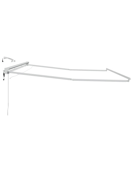 Telaio tenda elettrica con LED Bianco 4,5 × 3,5 m Alluminio