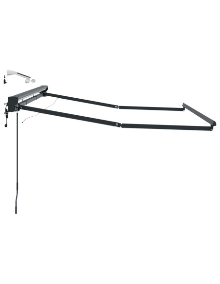 Telaio tenda elettrica con LED Antracite 2,5 x 2 m Alluminio
