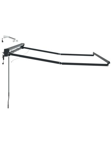 Telaio tenda elettrica con LED Antracite 3 x 2 m Alluminio
