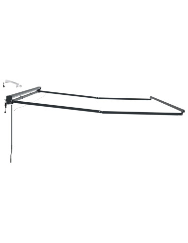 Telaio tenda elettrica con LED Antracite 4 x 2 m Alluminio